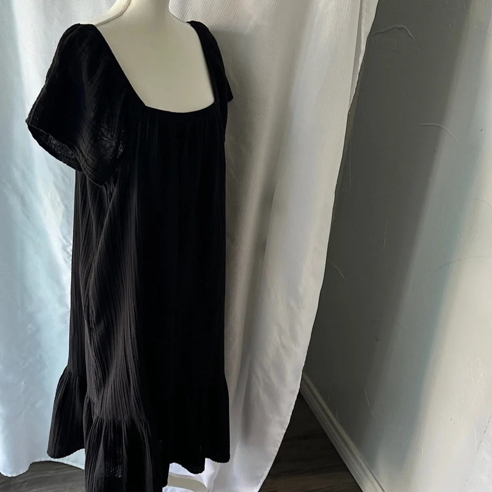 ✨ Black Cotton Madi Dress with Pockets – Size XXL - Picture 5 of 9
